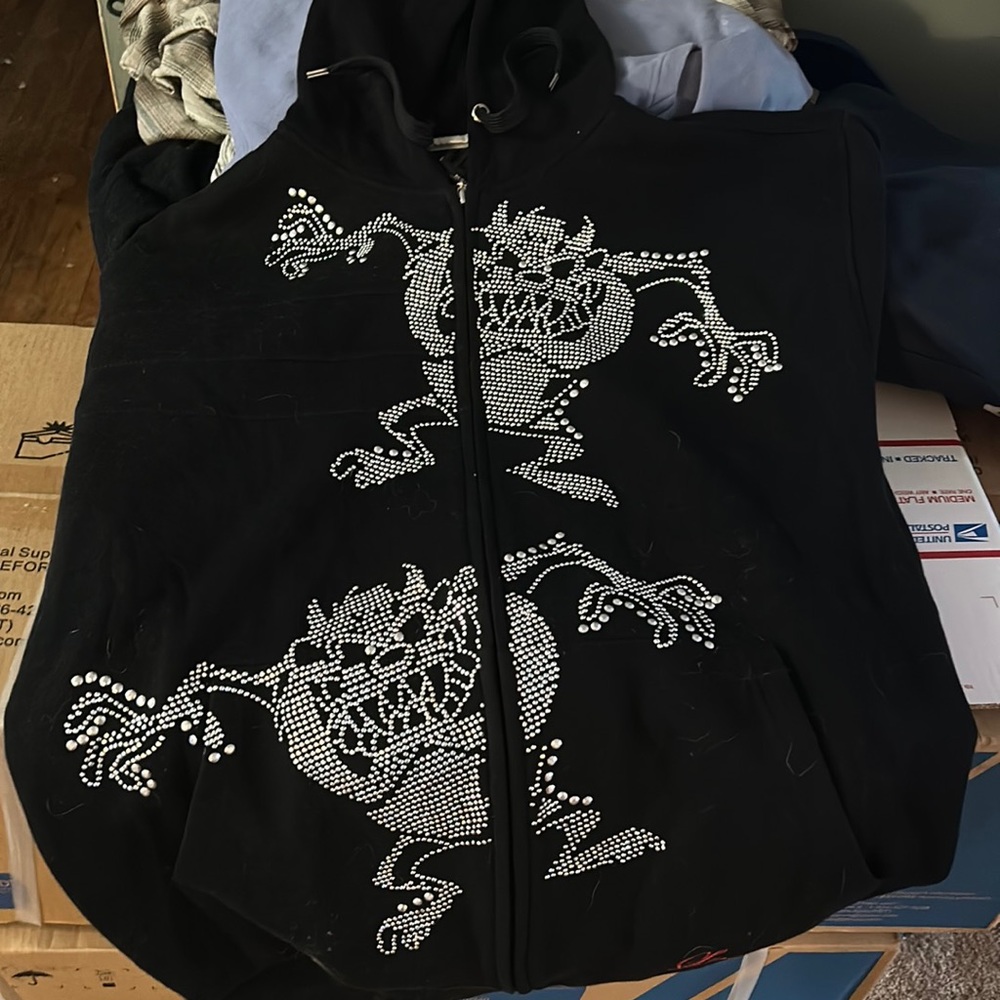 Vintage  Hard to Find Studded Taz zip up